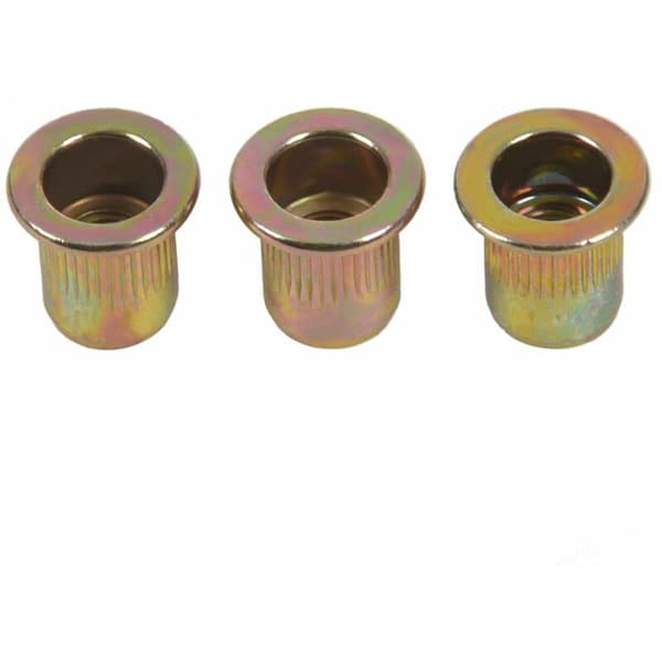 M6x12mm litteäkantainen mutterikiinnike, kierteitetty, mutteri, 50 kpl