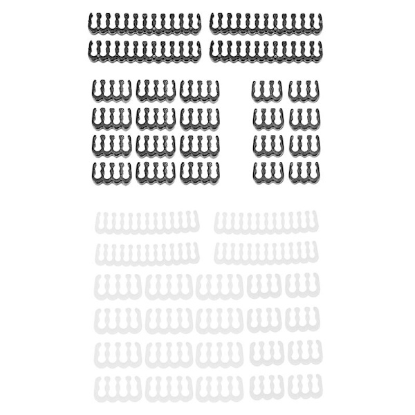 24 stk. serie/parti PC bundtkam 24Pin 8Pin 6Pin computer bundtkam Gesleeved op til 3,4 mm sort