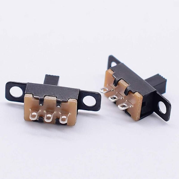 400 st Mini Rocker Switch SPDT Glidbrytare 0.5A 50V DC 3-polig 2-läges, På/Av Glidbrytare Panel, Mikro Miniatyr Låsande SS-12F15
