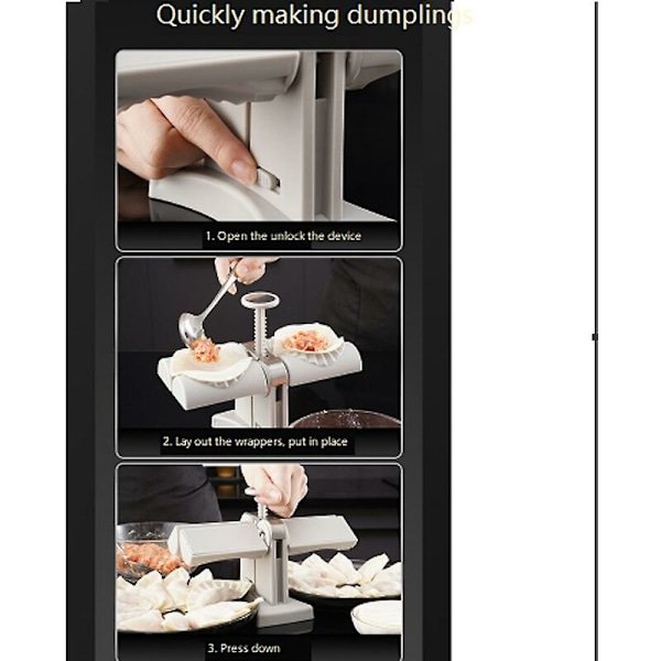 Dumpling Maker Maskine, Automatisk Dobbelt Hoved Dumpling Maker Maskine Presse, Lazy Dumpling Maker Kit