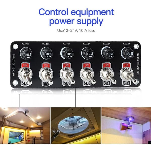 Bil Multi Panel Switch 12/24V Universal Power Control Panel Switch