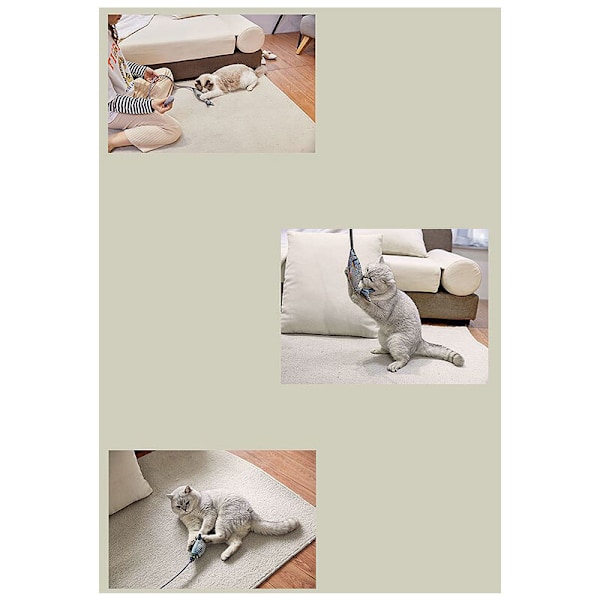 Interaktiv katt leksak simulerad fisk katt interaktiv katt leksak intressant husdjur leksaker-A