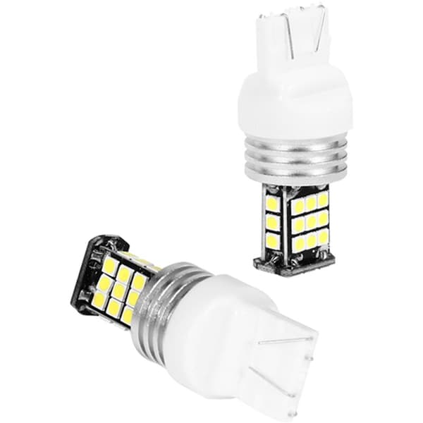 2 stk. Led pære forlygter 24Smd bil baklys bøjning dansende lys blinklys dekoder baklys T20