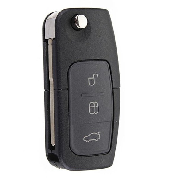 3 knapper 433MHz 4D63 80Bit Flip Folding Fjernkontroll Nøkkel Fob Etui Passer for Focus Mondeo Fiesta Galaxy FOB Etui HU101 Blad