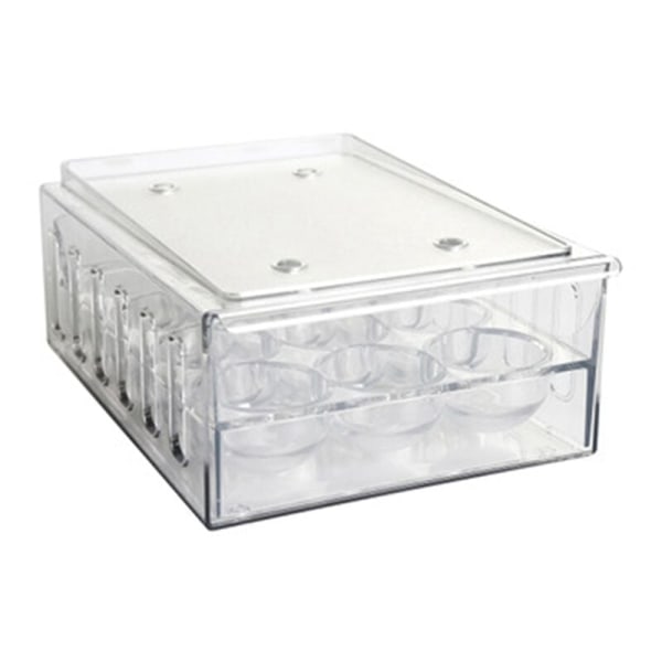 12 Grids Kitchen Refrigerator Fresh Box Egg Freshness Storage Box Separate Transparent Box with Lid Egg Box