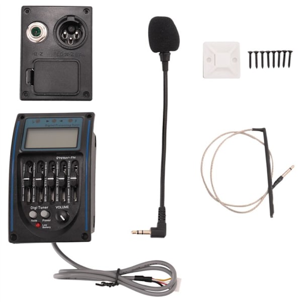 5-bånds Akustisk Guitar Mini EQ Forforstærker LCD Tuner Equalizer med LC-5 Pickup