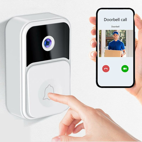 Smart trådlös videodörrklocka, smart visuell intercom, HD-nattvision, WiFi-säkerhetsdörrklocka, lämplig för hem, lägenhet