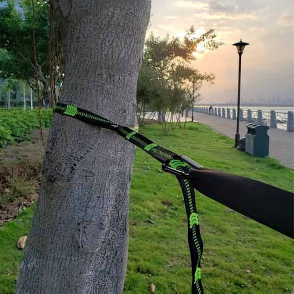 Hängmatteslingor, Set med 2 Hängmatteslingor, Icke-elastisk Polyesterfiber, Bärbar och Lätt, Trädvänlig, för Snabb och Enkel Montering av Alla Hängmattor