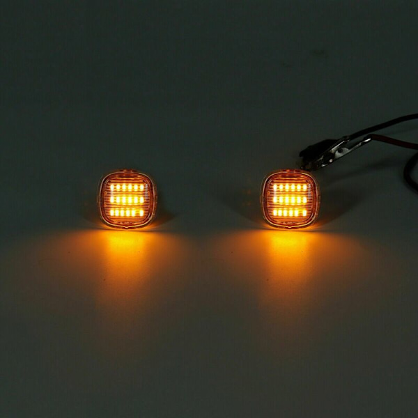 2 stk. LED-sidespejlsblinklys til bil, sidemarkør, signallampe til A3 A4 A8 Fabia SEAT, sort