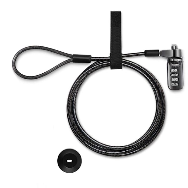Kabel Laptop Lås Laptop Säkerhetslås Anti-Stöld 3 Nycklar 6,5 Fot Lomputer Lås Kompatibel Bärbara datorer, IMac, Utomhus-TV