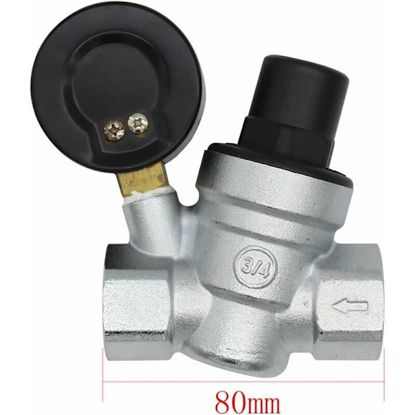 DN15 Vattentryckssänkare 1/2 Tum Vattentryckregulator med Mätare - DENUOTOP