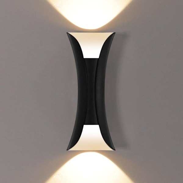 10W Kreativ Moderne Vægslampe LED Vægskinne Vægslampe Vandafvisende IP65 Aluminium LED Vægsvask Indendørs Udendørs Sort