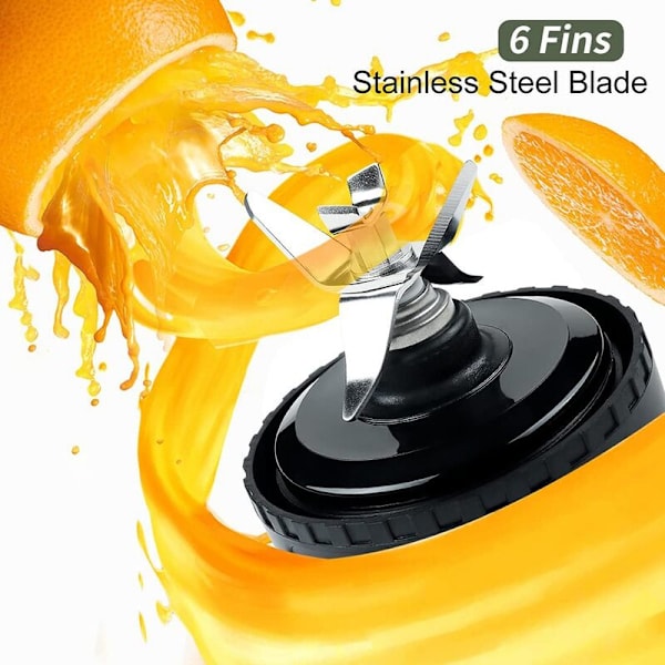 6-Fin Ekstraktorblad-erstatningsdeler for Ninja BL770 BL780 BL660 Blender, 16 Oz Enkelt-Serveringskoppsett