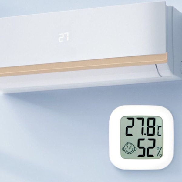 6 stk. Mini Digital Termometer Hygrometer Indendørs Fugtighedsmåler Måler LCD Display Temperatur Sensor Måler med Afbryder