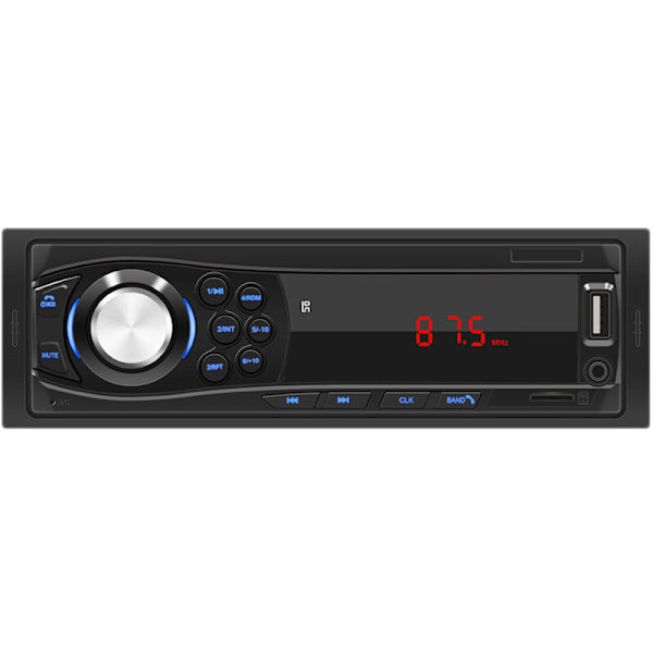 12V Universaali 1DIN LED-auto multimediasoitin Auton stereovastaanotin Radiosoitin Aux-tulo vastaanotin Tukee TF-korttia U-levyä FM