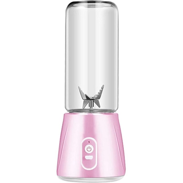 Mini Bærbar Elektrisk Frugtpresser USB Personlig Mælkesmoothie Maker Blender Kop Maskine Fødevareprocessor 320ML, Pink