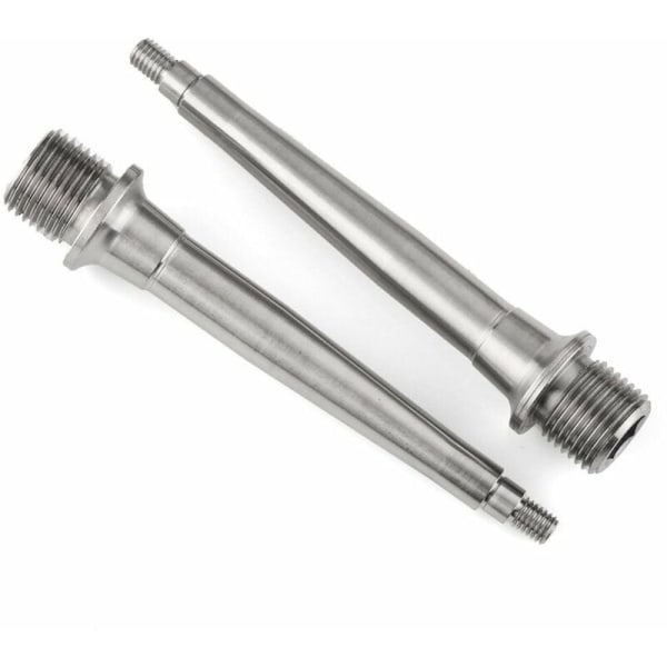 2 stk. 93 mm titanium/Ti fodpedaler/fodaksler, der understøtter titanium akselpedal i titaniumlegering