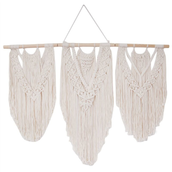 Käsin kudottu makrame-seinävaate Boho-puuvillaköyden Boho-tapetti Koti-sisustus