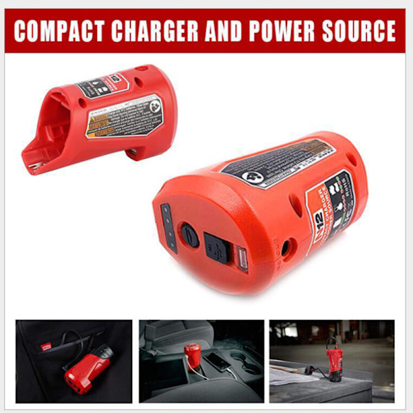 N12 Li-Ion Batteriladdare Konverter för Milwaukeee M12 12V Li-Ion Batteri USB-enhet Mobiltelefon Strömförsörjning, A