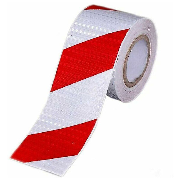 5 cm bred 25 m lang reflekterende klistremerke gitter veitrafikk brann sperring advarsel reflekterende tape film