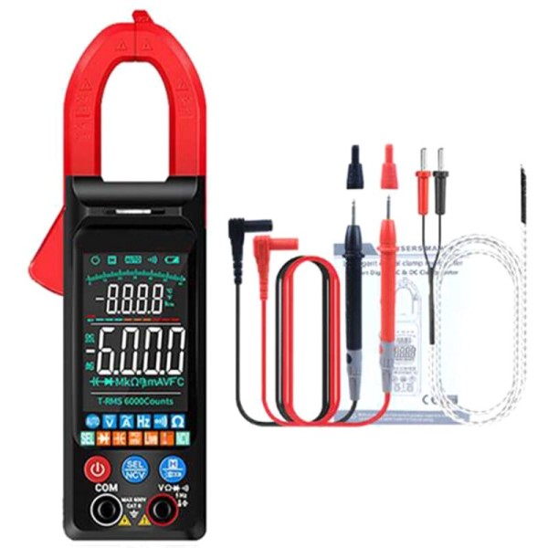 Tangamperemeter DC/AC spænding digital tangamperemeter 6000 tæller 400A multimeter farveskærm spændingstester FS8330Pro