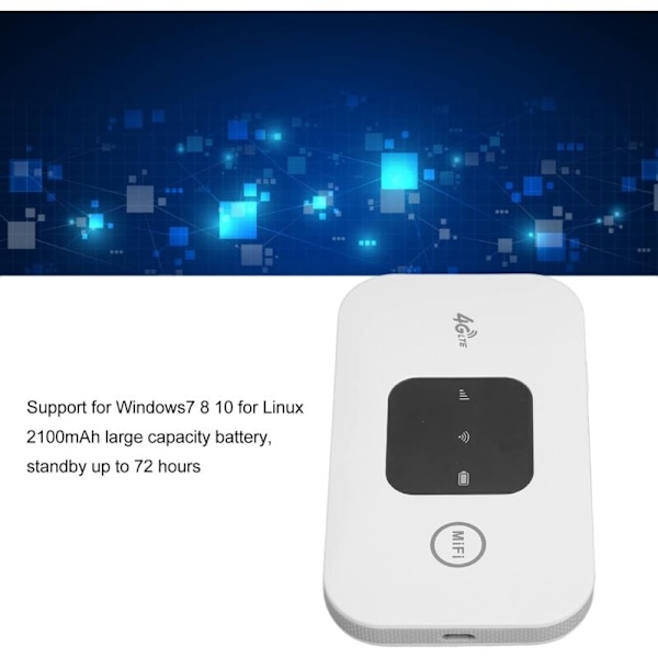 4G LTE H5577 Bærbar WiFi Router, 3G Trådløs Internet Mobil Hotspot med LED Smart Display, 72 timers Standby, Højhastigheds Lommeenheder til Forretning