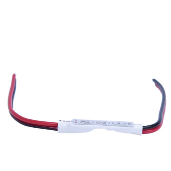 Mini-controller til 3528 5050 LED-strip, enkelt farve, 3 knapper, 12V DC