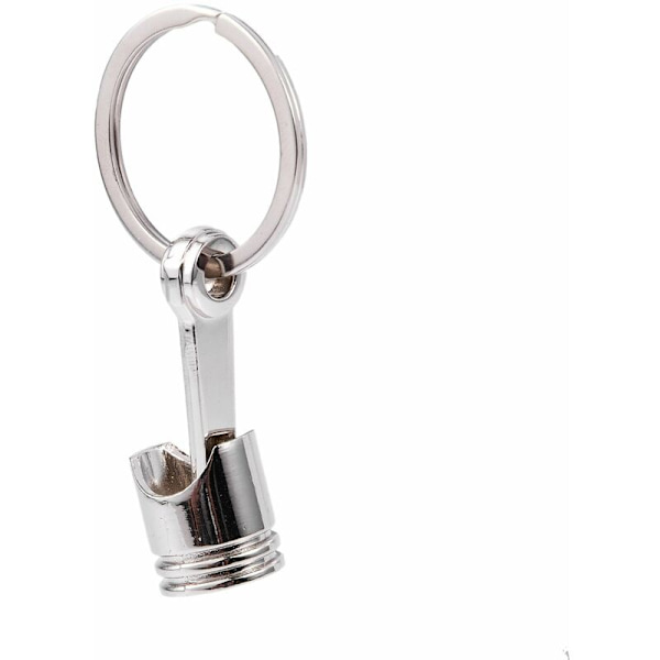 Trendy Bilmotor Stempel Nøglering Kæde Nøglering Nøglering Sølv