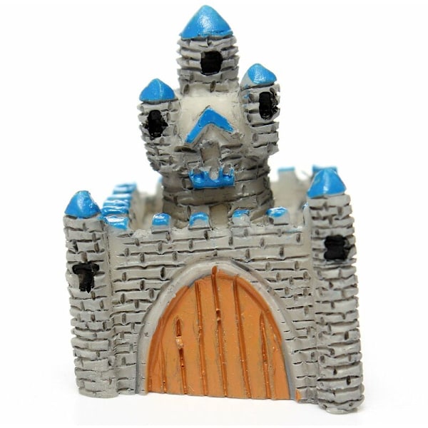 Miniature Resin Dukkehus Villa Have Fe Ornament Potteplante Håndværk Hjem Indretning Lysegrå