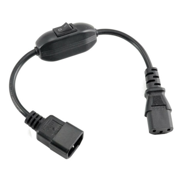 PDU UPS-strømkabel, IEC 320 C14 til C13-kabel med tænd/sluk-knap 30cm-