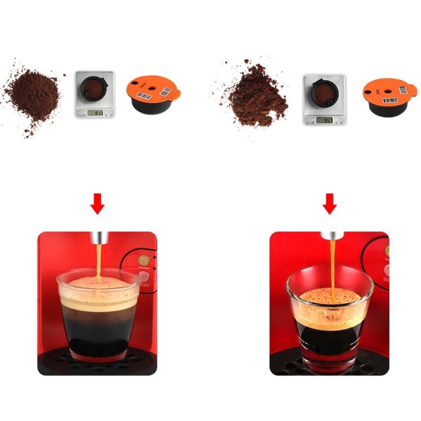 Genanvendelig Crema Kaffe Kapsel Filter til Tassimo til Bosch Kaffemaskine med Kaffeske,B