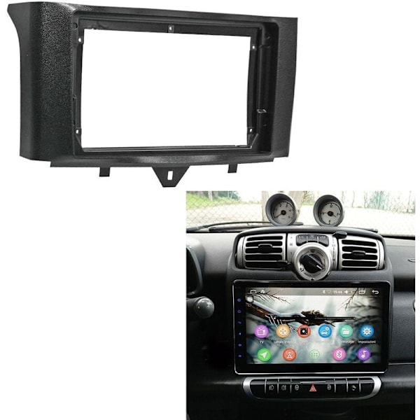 2 Din Bilradio Fascia til Smart Fortwo 2011-2015 DVD Stereo Rammeplade Adapter Dash Installationsramme