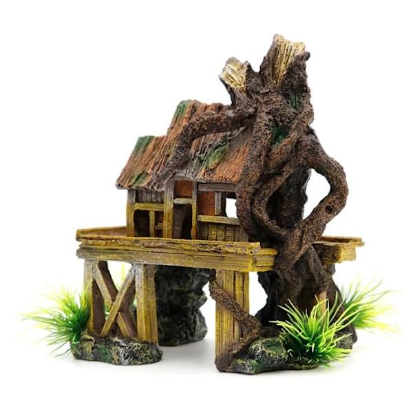 Akvarie Dekoration Kunstig Fisk Reptil Ly Aquarium Landskab Harpiks Bygning Ornamenter Dekor