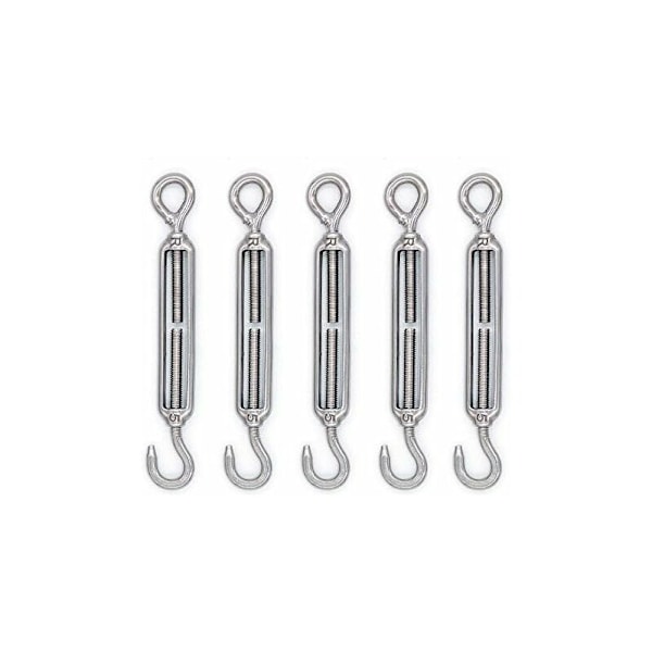 M4 / M5 / M6 / M8 304 Rustfritt Stål Haken & Øye Spenner - Pakke med 5, 2