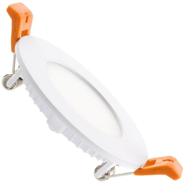 Forsenket spotlight Ekstra-flat Rund LED-panel Kuttet Downlight-panel Varm hvit (2,5 tommer)