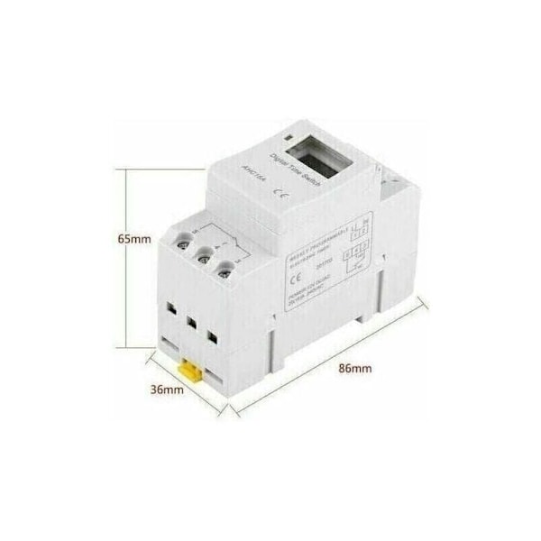 Digitaalinen ajastin, 1 kpl LCD-näyttö Viikoittain ohjelmoitava elektroninen relekytkin 16on & 16off ajastin (220V)..