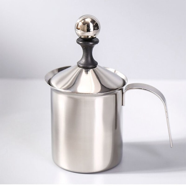 Melkeskummer 400ml Rustfritt Stål Skumkanne Passer Automatisk Kaffemaskin eller Komfyrtopp for Koking