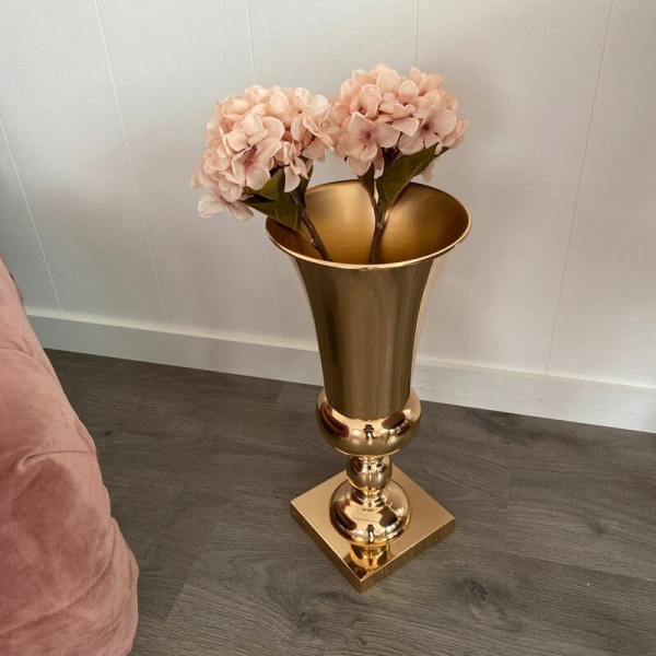 Vintage Blomvas, Stor Vintage Metall Järn Vas för Blommor som Bröllop Hemma Kontor Centerpiece Dekorationer, B