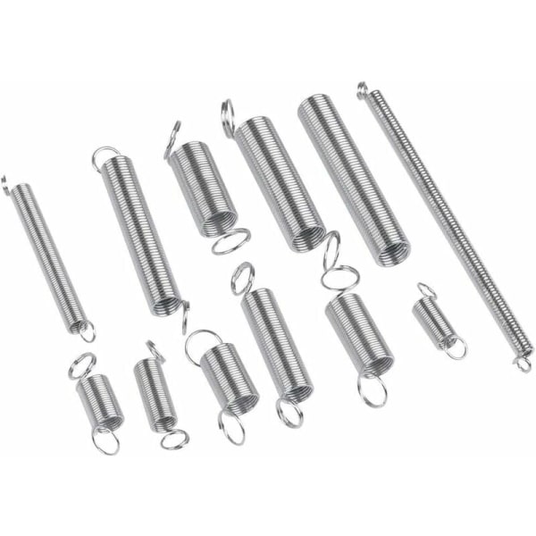 Sortiment af tryk- og trækfjedre, metalsortiment af stålfjedre, hardware-sæt, assorterede fjedre med opbevaringsboks, trykfjeder