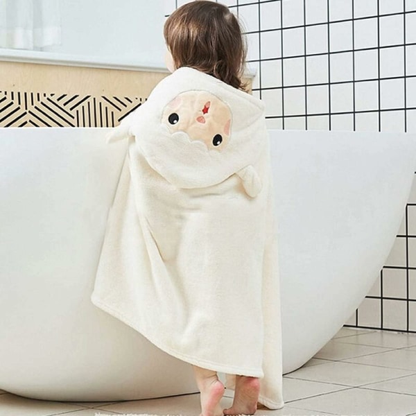 Babybadhandduk med huva Stor Mjuk Absorberande Filt Badrock Duschponcho Handduk för Barn Spädbarn Småbarn