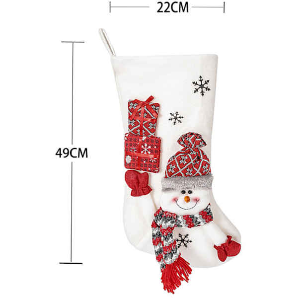 Neulotut suuret kaapeli-neuleet Rustic Santa -sukat Joulupukki-saappaat, tyyli 2