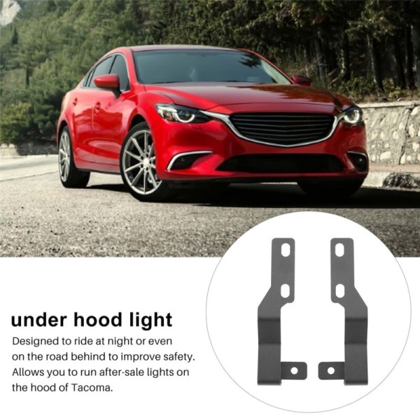 LED-ljusbalk i metall för motorhuvfäste / fästen för dike för 2005-2015