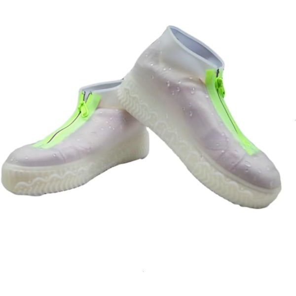 Vandtætte silikone skoovertræk med lynlås for at beskytte mod regn, genanvendelige skridsikre gummi regnstøvler, opgraderede skoovertræk cykelsko beskyttelse