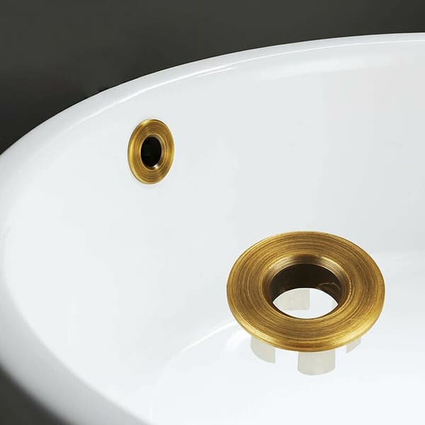 Vask trim til vask overløbsdæksel messing indsats i huller runde propper bronze