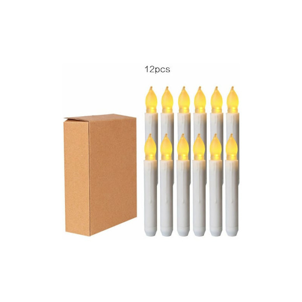 LED Lys, Falske Flammeløse LED Lys, Batteridrevet, 12 Styk