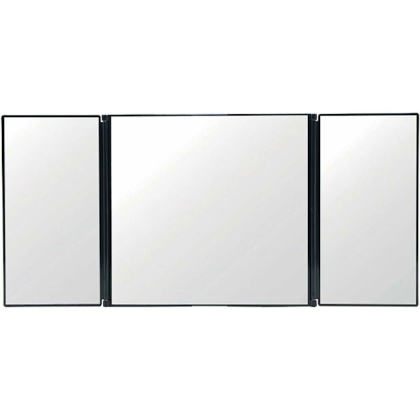 Bilspejl til solskærm Universal Spejl Tri-fold Design Foldbart Spejl Kosmetik Makeup Spejl Auto Tilbehør