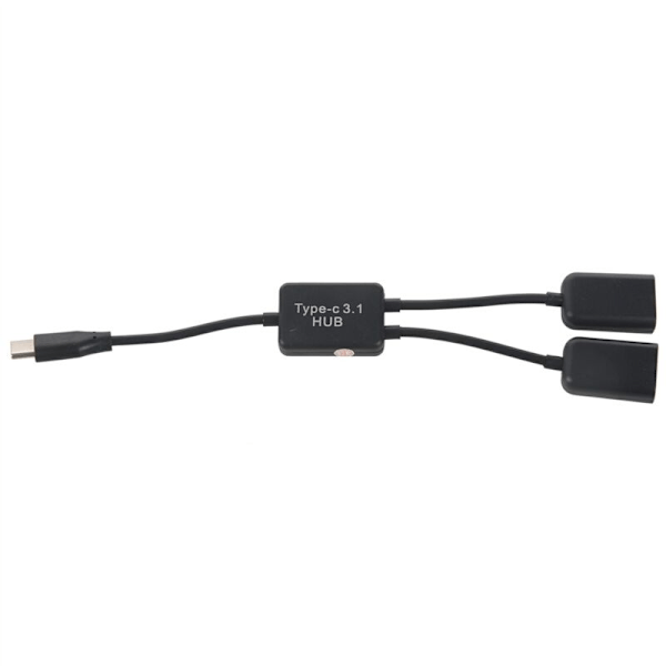 4X Type C OTG USB-uros-liitäntä Dual 2.0 Latauskeskus 2 Porttia Kaapelin Y-jakaja