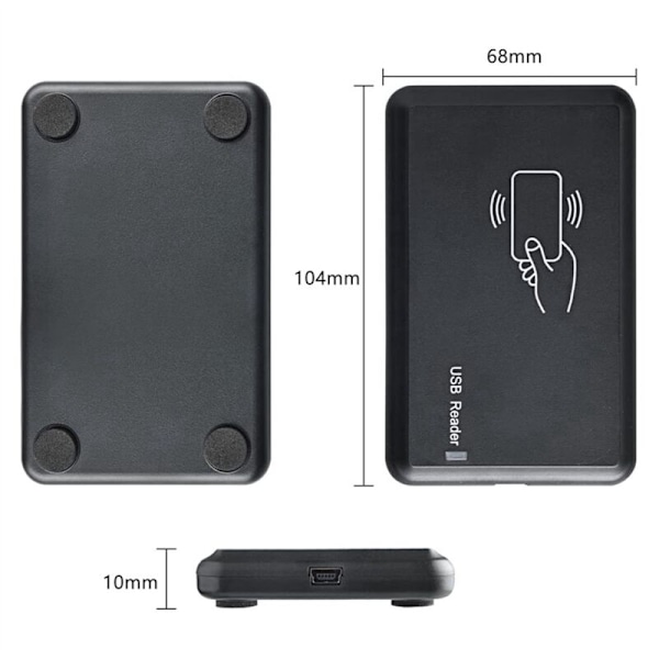 2X Kontaktlös ID-kort USB RFID-läsare för EM4100