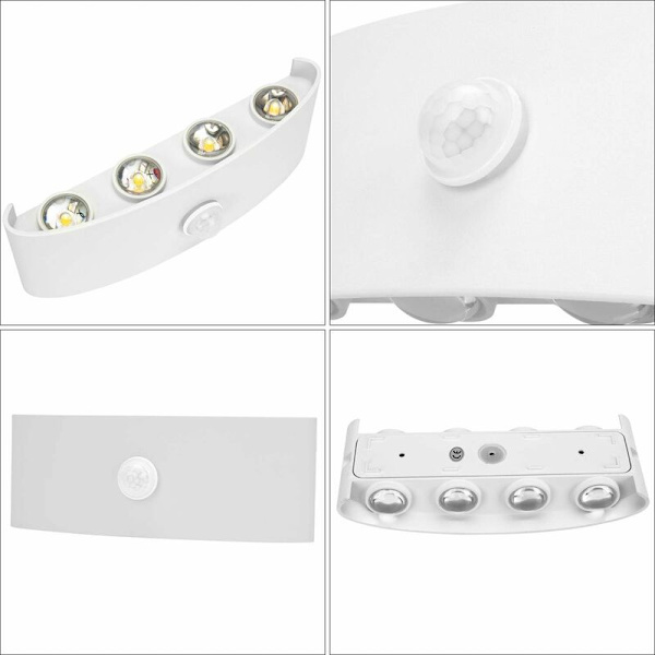 8W LED-seinävalaisin Liiketunnistimella Ulko- / Sisätiloihin LED-seinävalaisin Lämmin Valkoinen 3000 K Ylös ja Alas Ulkovalaisin Seinävalaisin Liiketunnistimella Puutarhaan / Käytävään / S