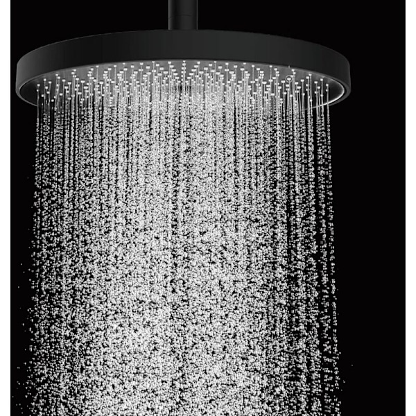 Premium Duschhuvud 220mm - Spa Massage (Svart)